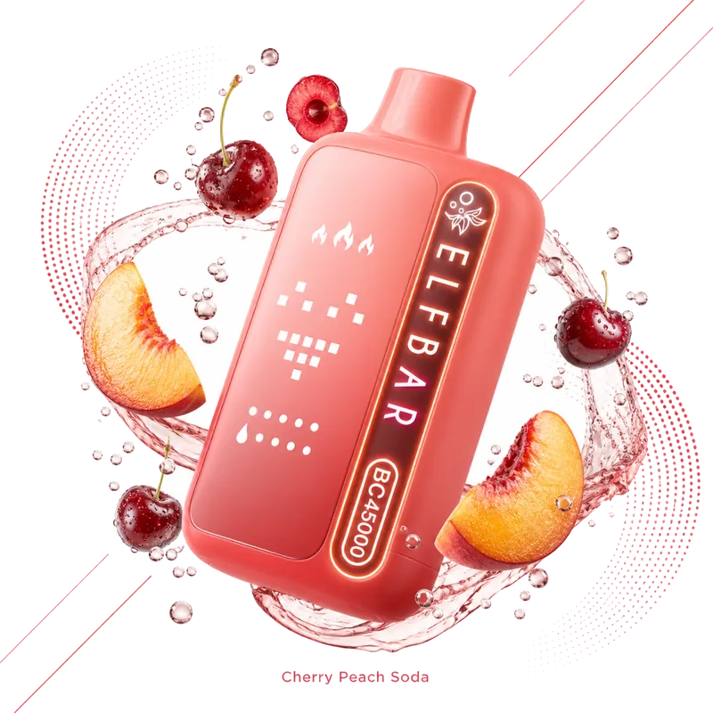 Elfbar BC45000 Cherry Peach Soda Elfbar BC45000 Cherry Peach Soda disposable vape