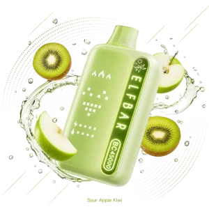 Elfbar BC45000 Sour Apple Kiwi disposable vape
