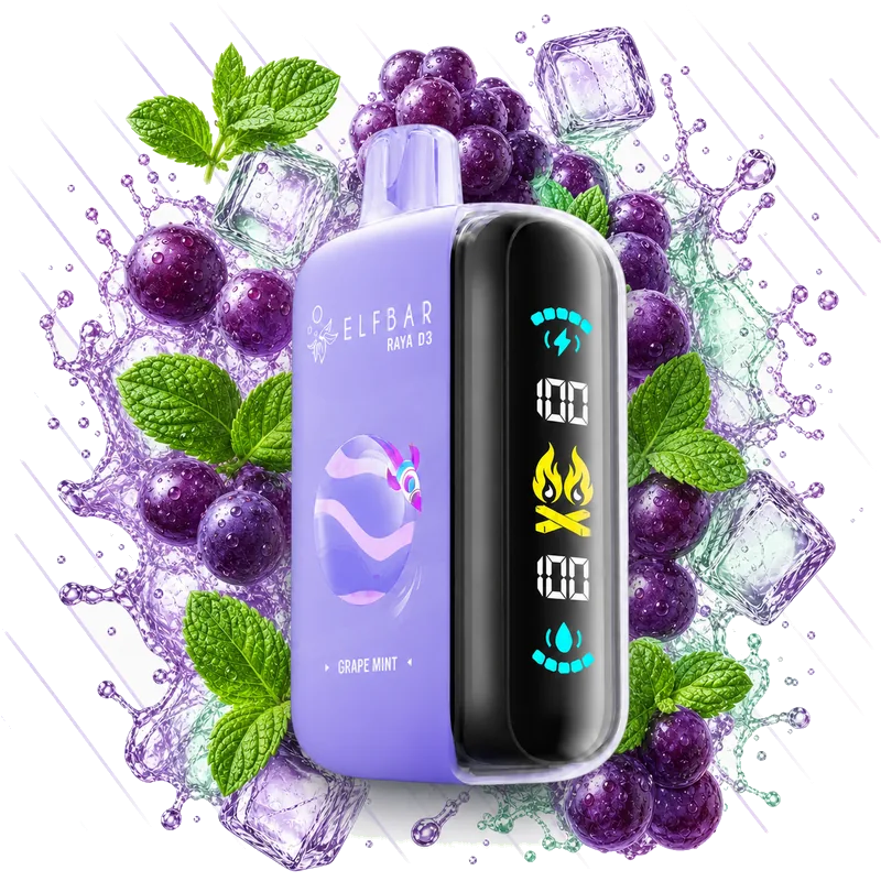 Elfbar Raya D3 25000 Grape Mint Elfbar Raya D3 25000 Grape Mint disposable vape