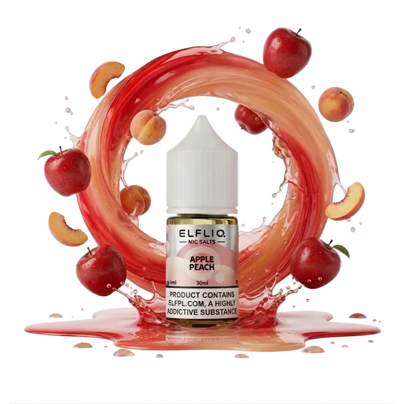 Elfliq Apple Peach 5% 30 ml Elfliq Apple Peach 5% 30 ml nicotine salt e-liquid