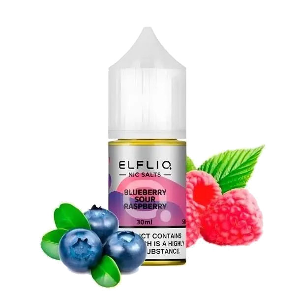 Elfliq Blueberry Sour Raspberry 5% 30 ml Elfliq Blueberry Sour Raspberry 5% 30 ml nicotine salt e-liquid