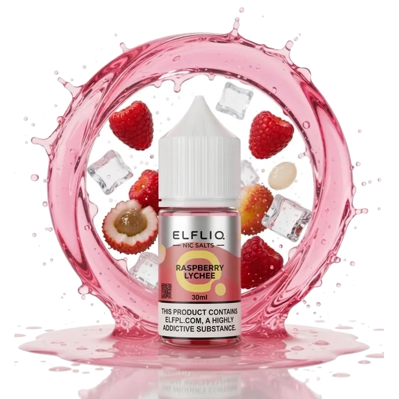Elfliq Raspberry Lychee 5% 30 ml Elfliq Raspberry Lychee 5% 30 ml nicotine salt e-liquid