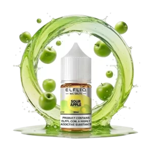 Elfliq Sour Apple 5% 30 ml nicotine salt e-liquid
