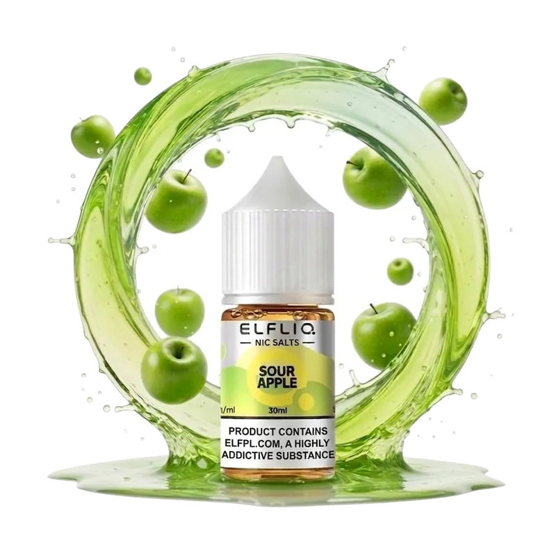 Elfliq Sour Apple 5% 30 ml Elfliq Sour Apple 5% 30 ml nicotine salt e-liquid