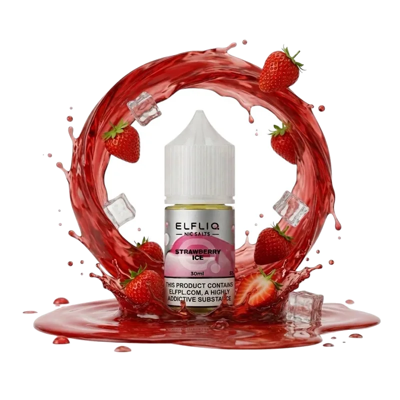 Elfliq Strawberry Ice 5% 30 ml Elfliq Strawberry Ice 5% 30 ml nicotine salt e-liquid