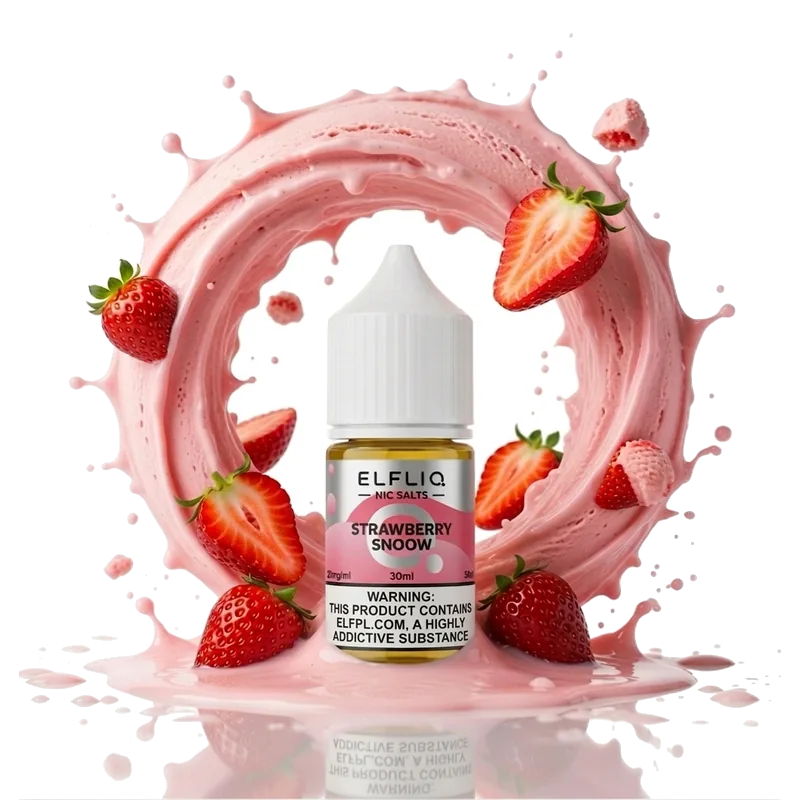Elfliq Strawberry Snoow 5% 30 ml Elfliq Strawberry Snoow 5% 30 ml nicotine salt e-liquid