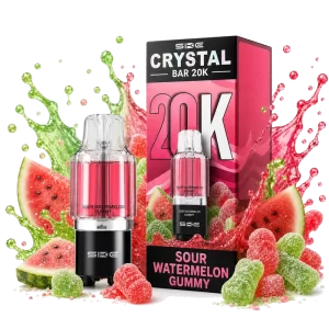 SKE Crystal Bar 20K Sour Watermelon Gummy replacement pod cartridge