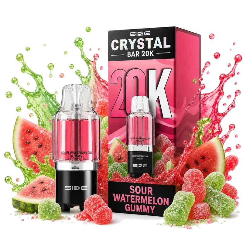 SKE Cartridge Sour Watermelon Gummy SKE Crystal Bar 20K Sour Watermelon Gummy replacement pod cartridge