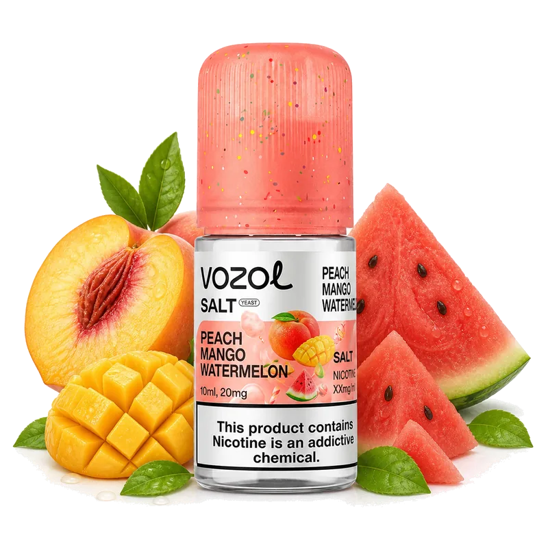 Vozol Salt Peach Mango Watermelon 5% 30 ml Vozol Salt Peach Mango Watermelon 5% 30 ml nicotine salt e-liquid