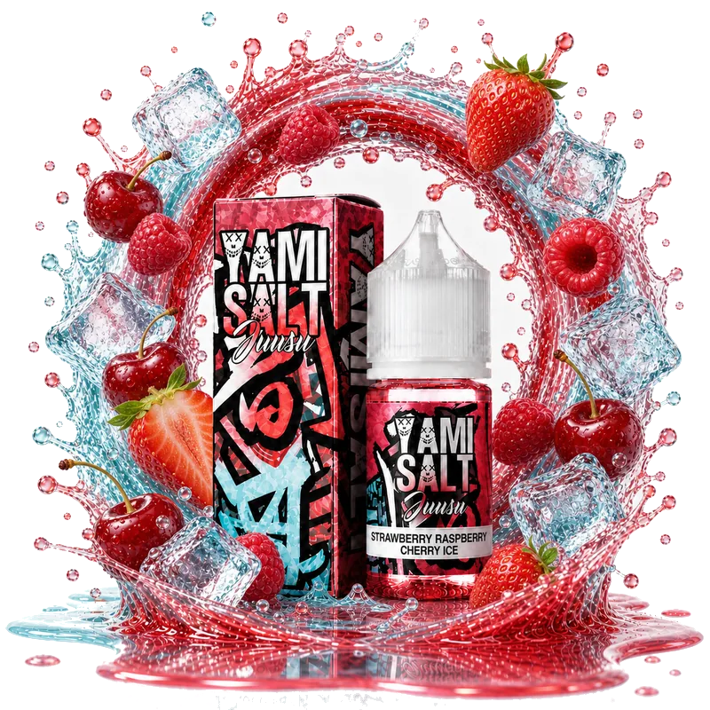 Yami Strawberry Raspberry Cherry Ice 30 ml Yami Strawberry Raspberry Cherry Ice 30 ml nicotine salt e-liquid